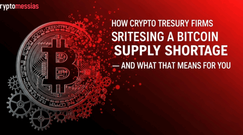 Bitcoin coins illustrating Bitcoin supply shortage
